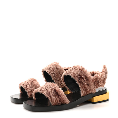 Gucci Velvet Womens Corfu Sandals 36.5 Light Mauve 4 of 9