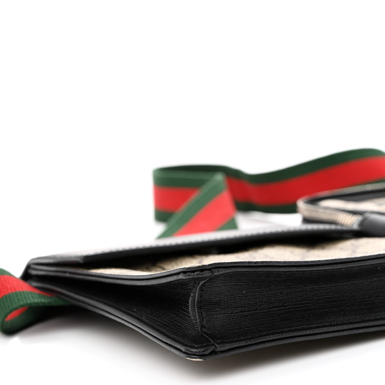 Gucci GG Supreme Monogram Web Belt Bag Black 10 of 14