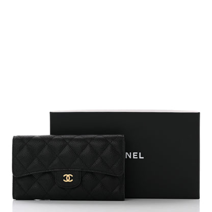 Chanel Caviar Quilted Large Flap Wallet Black 13 of 13