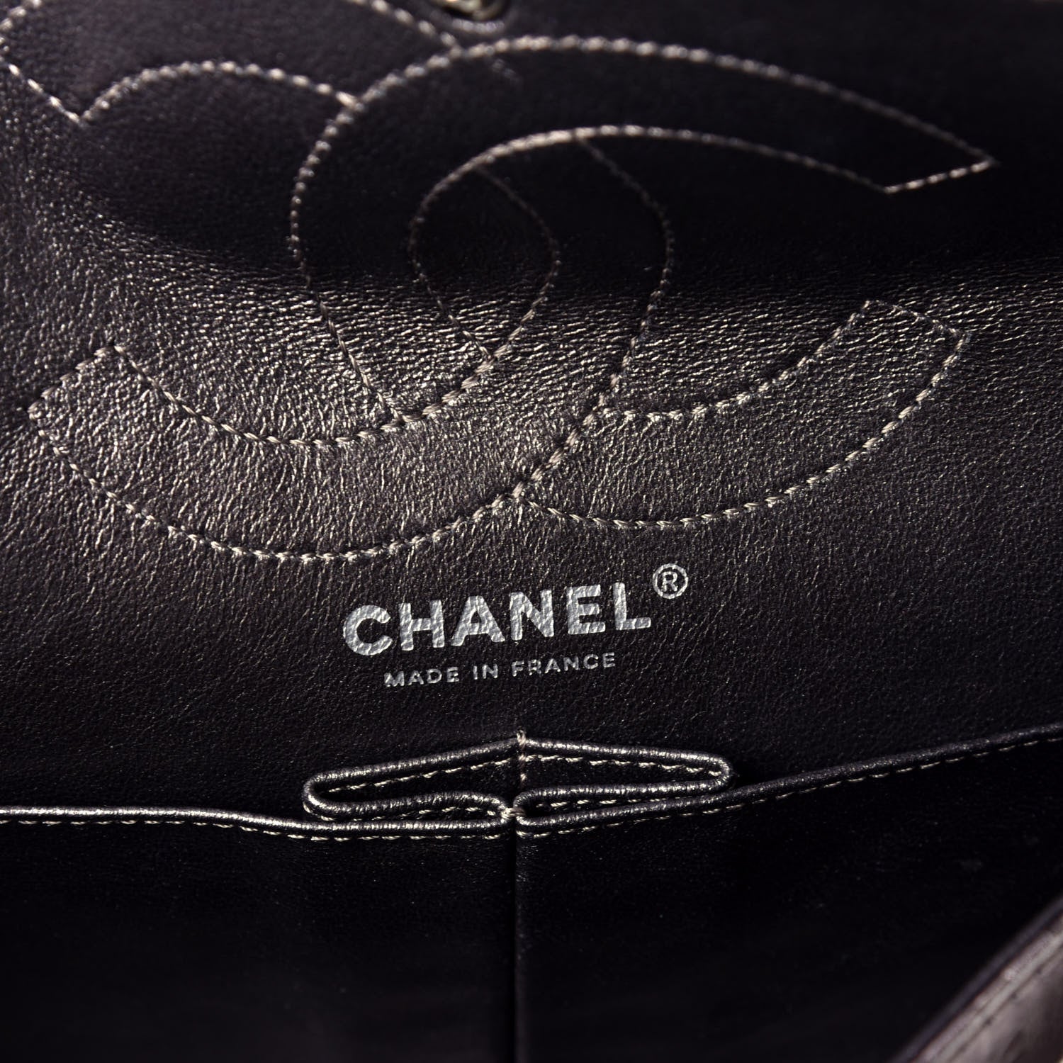 Chanel Metallic Striped Calfskin 2.55 Reissue 226 Flap Dark Silver 6 of 8