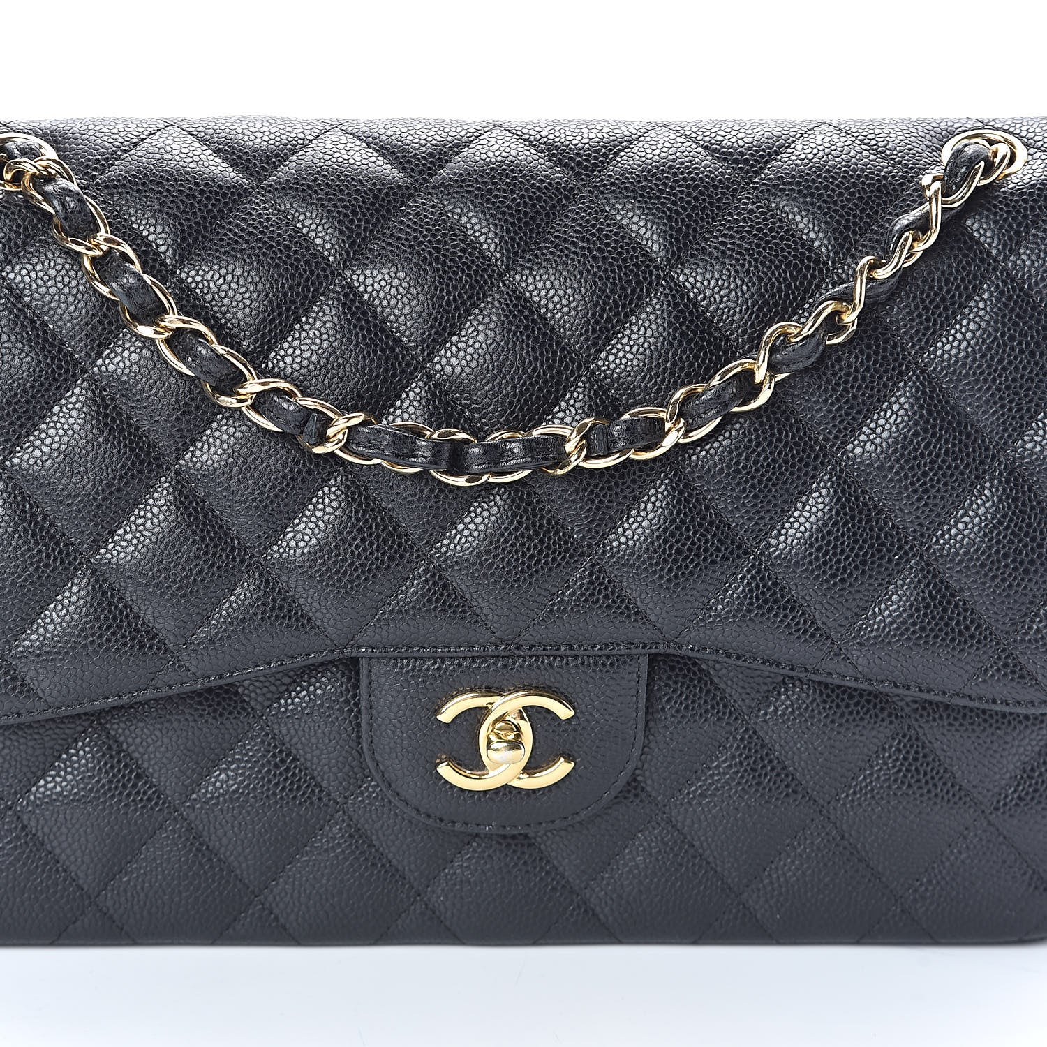 Chanel Caviar Quilted Jumbo Double Flap Black 8 of 10