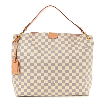 Louis Vuitton Damier Azur Graceful MM Rose Ballerine 1 of 10