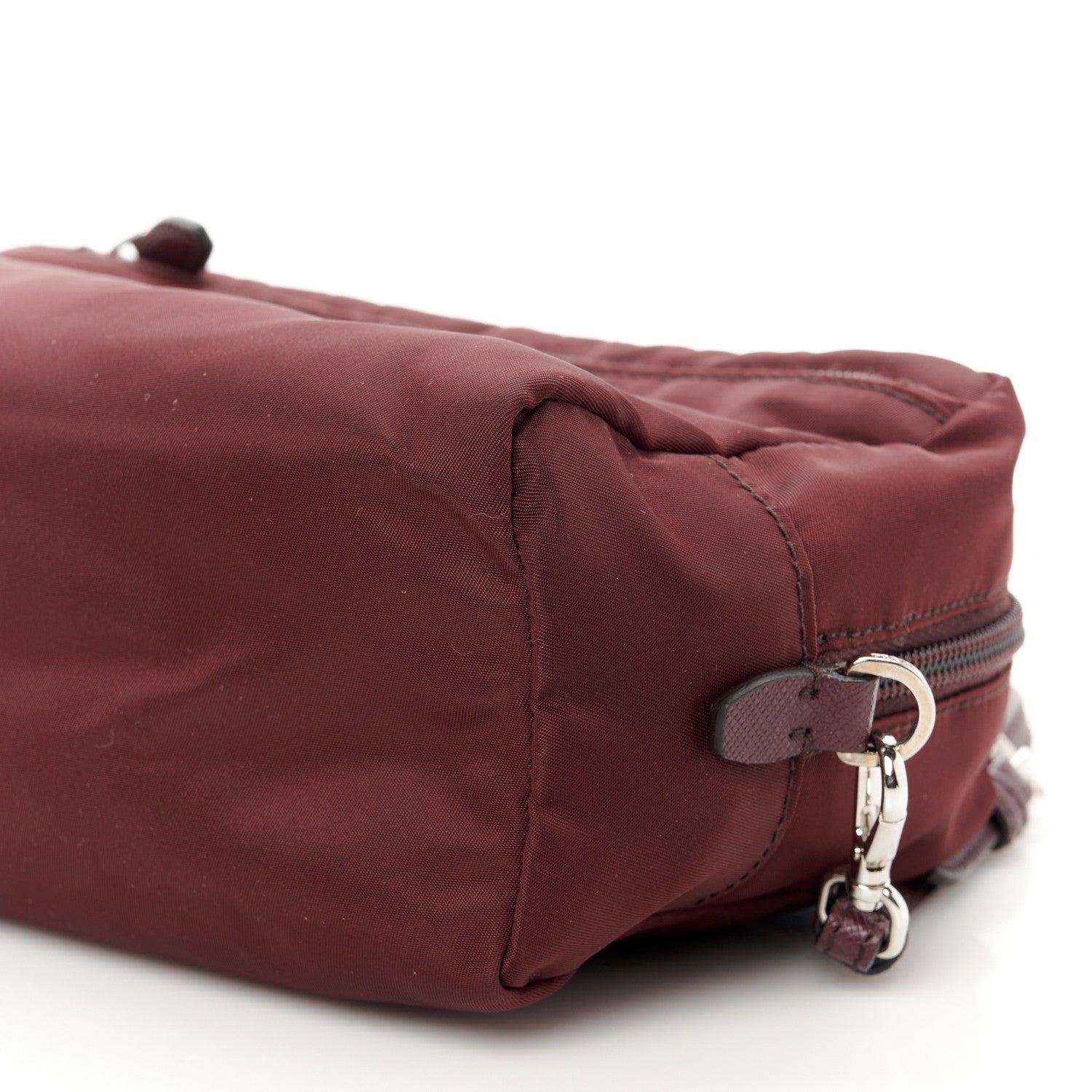 Prada Tessuto Nylon Clutch Wristlet Granato 11 of 11