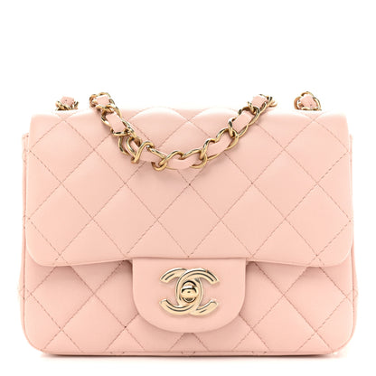 Chanel Lambskin Quilted Mini Square Flap Light Pink 1 of 16