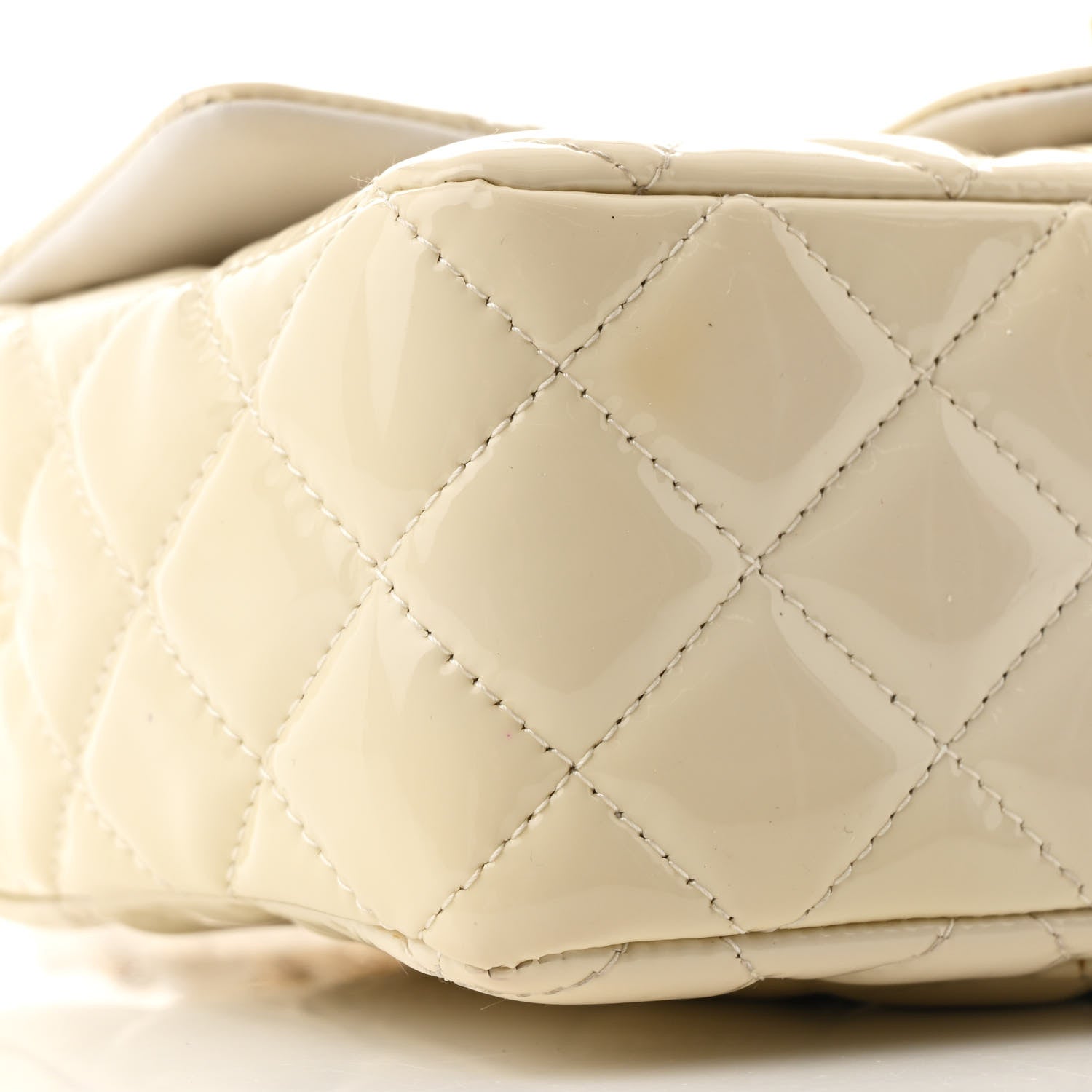 Chanel Patent Calfskin Quilted Mini Rectangular Flap White 9 of 11