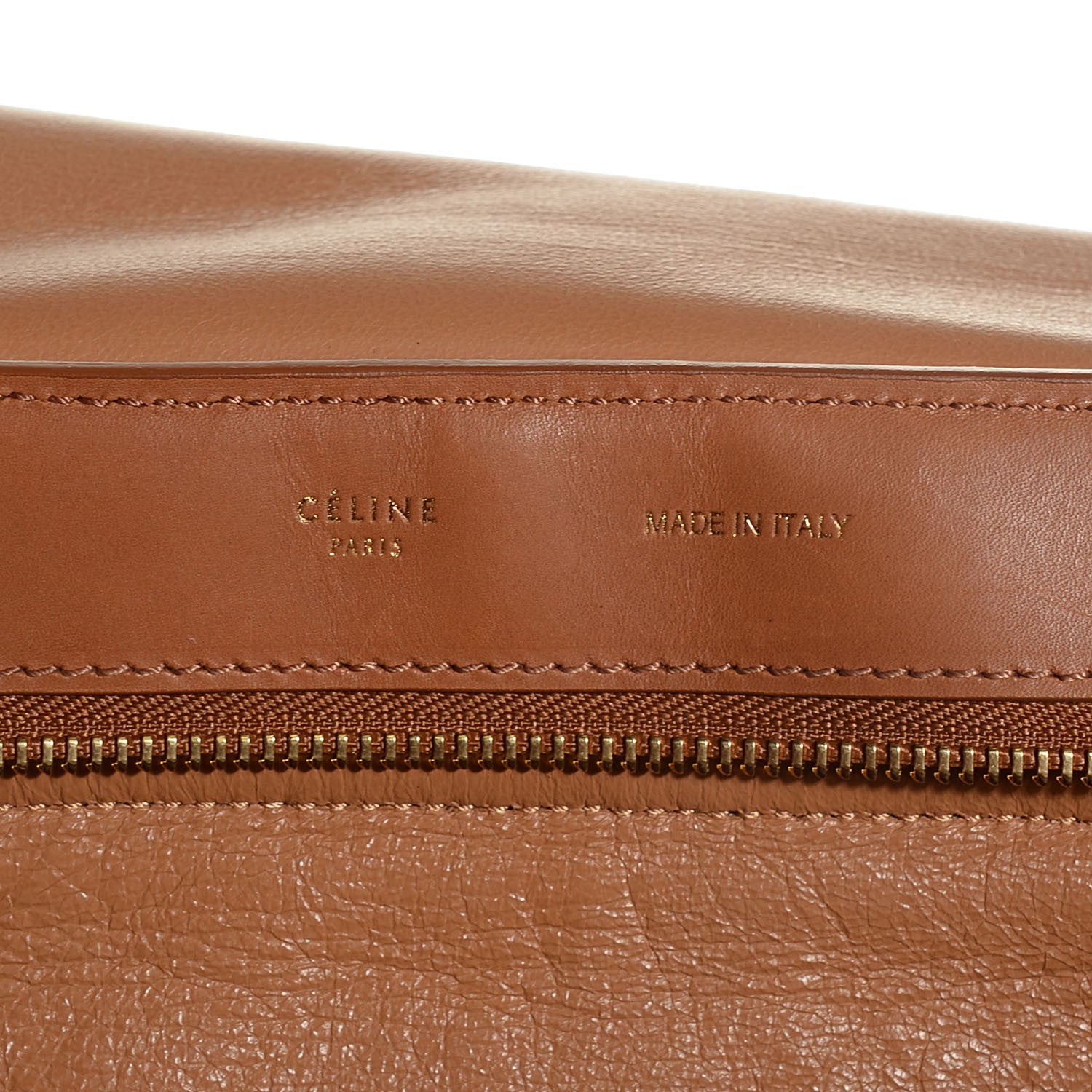 Celine Smooth Calfskin Suede Medium Trapeze Tan 6 of 9
