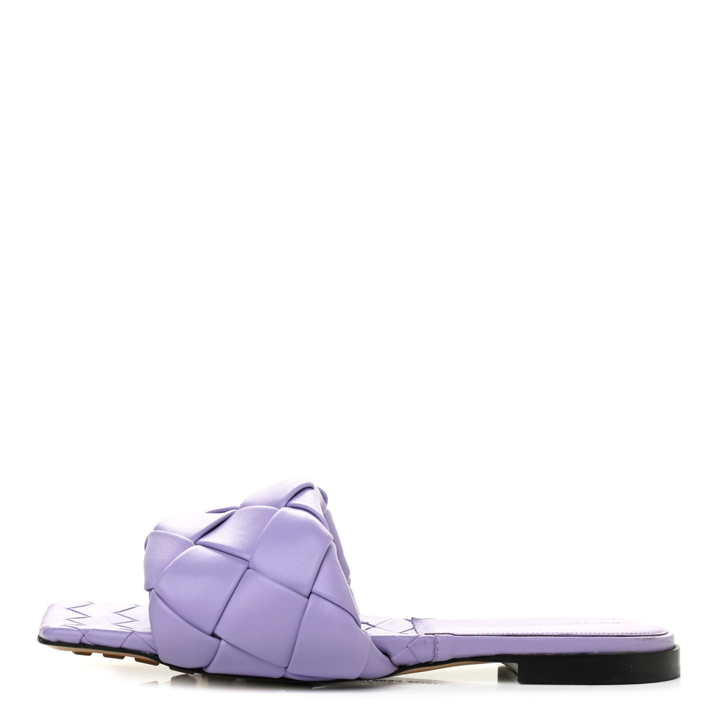 Nappa Maxi Intrecciato Lido Flat Sandals 40 Wisteria