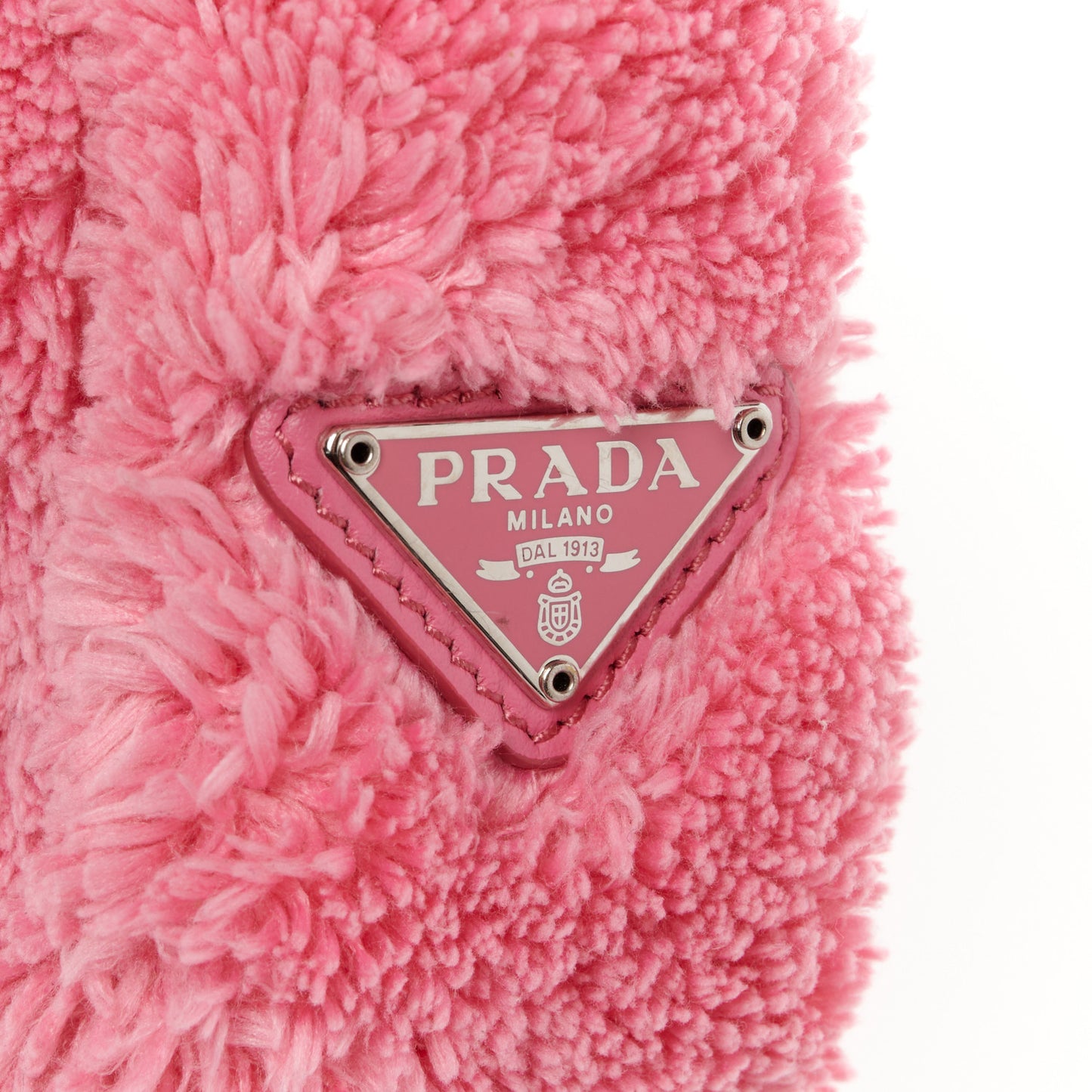 Terry Cloth Mini Re-Edition 2000 Bag Petalo Black