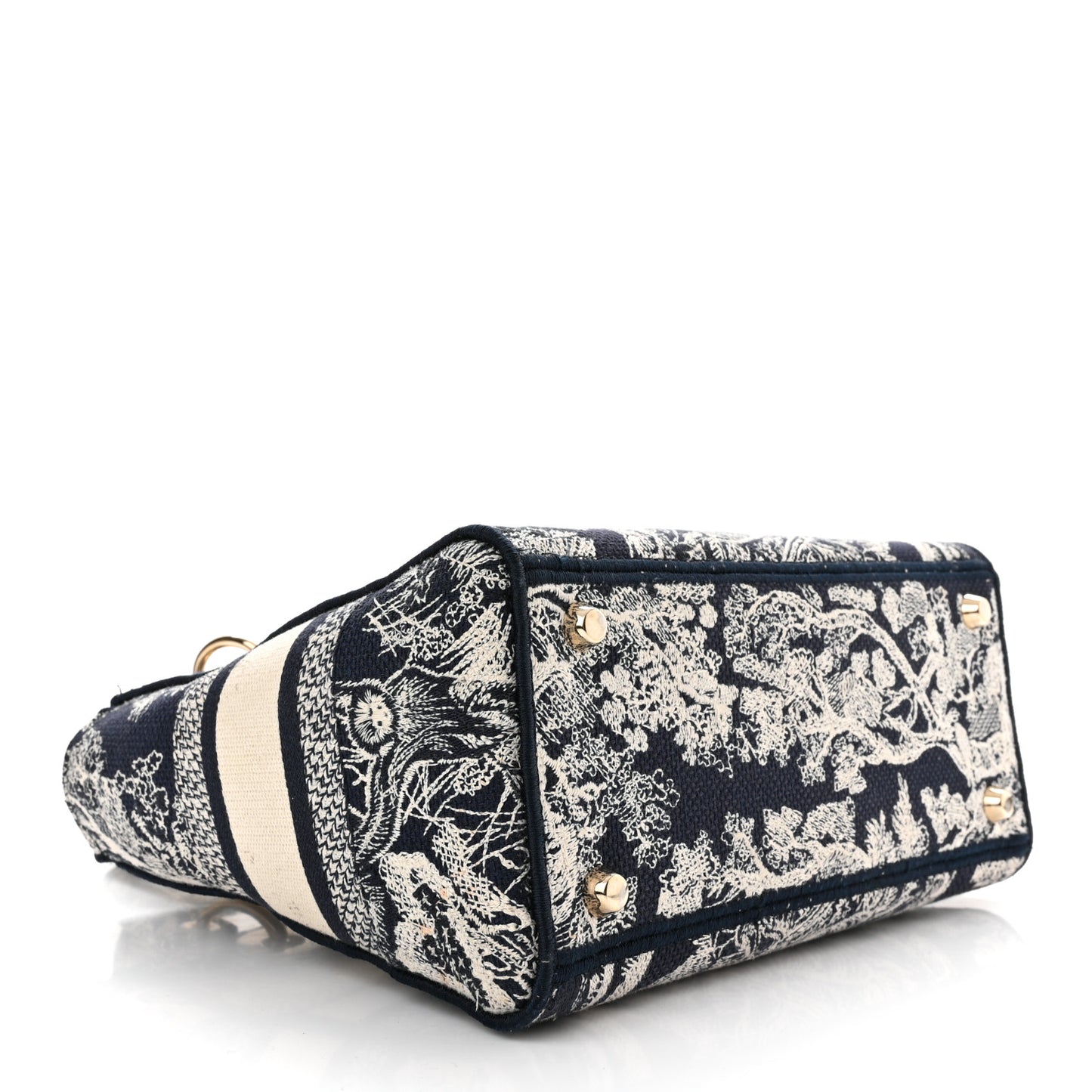 Toile de Jouy Embroidered Medium Lady D-Lite Blue