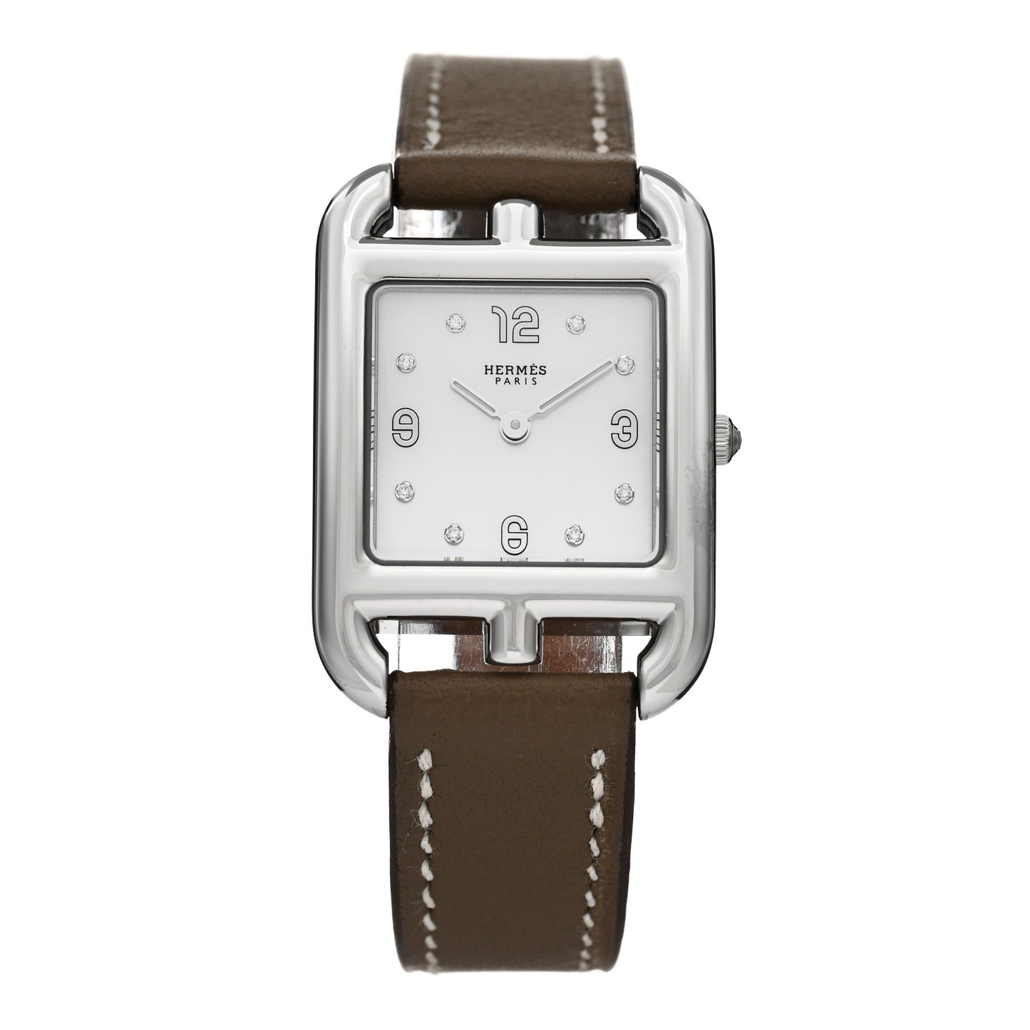 Stainless Steel Swift Diamond Mother of Pearl 23mm Cape Cod Quartz Watch Etoupe