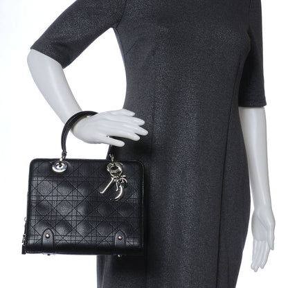 Christian Dior Leather Cannage Soft Lady Dior Small Handbag Black 2 of 7