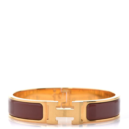 Hermes Enamel Narrow Clic Clac H Bracelet PM Bourgogne 1 of 6