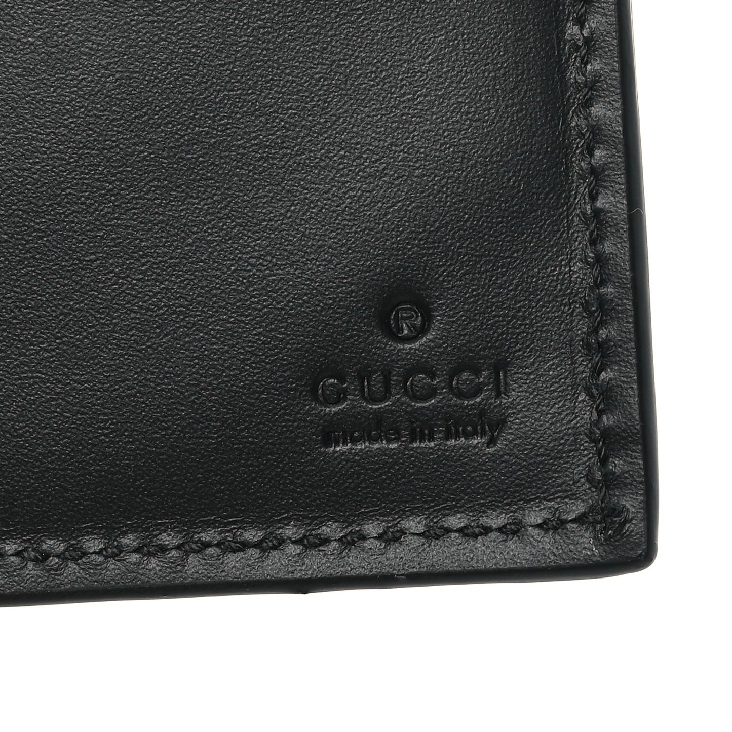 GG Supreme Monogram Selleria Calfskin Web New Web Bi-Fold Wallet Black