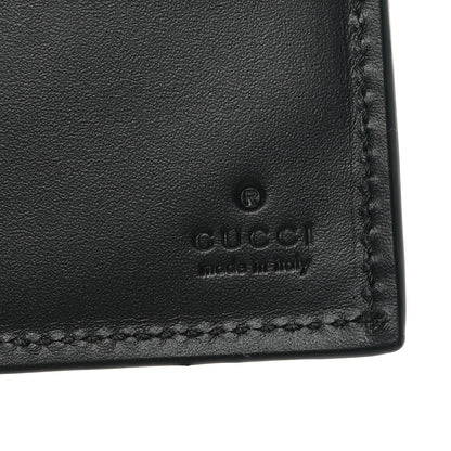 Gucci GG Supreme Monogram Selleria Calfskin Web New Web Bi-Fold Wallet Black 6 of 9