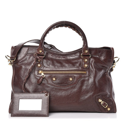 Balenciaga Agneau Giant 12 Gold Hardware City Cigare Fonce 1 of 12