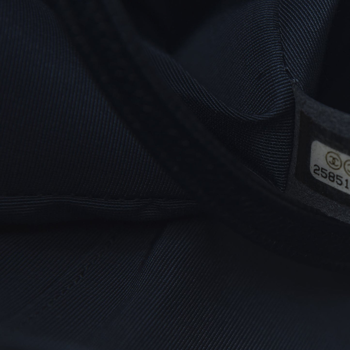 Metallic Caviar Quilted Large Classic Shopping Tote Dark Blue
