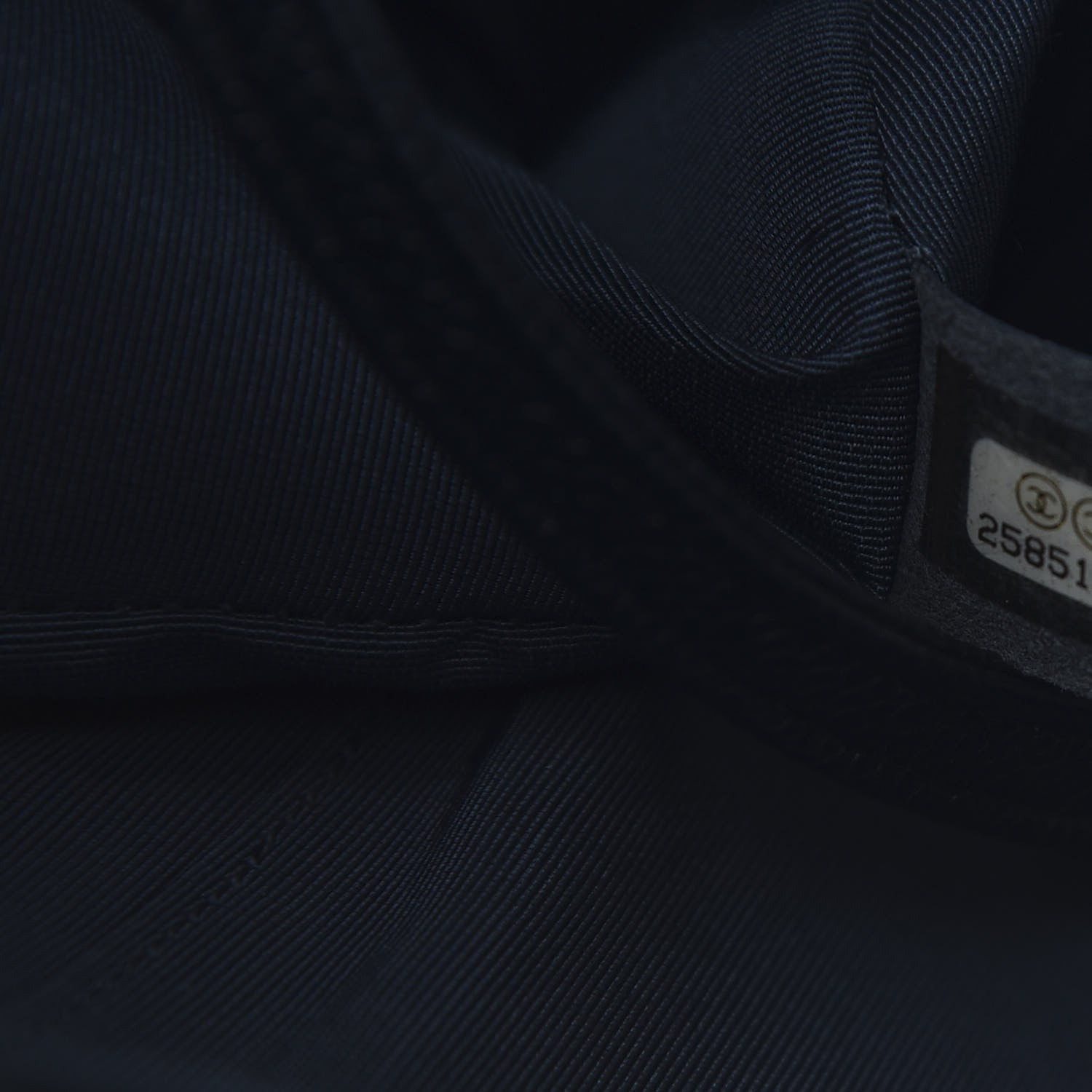 Chanel Metallic Caviar Quilted Large Classic Shopping Tote Dark Blue 9 of 10