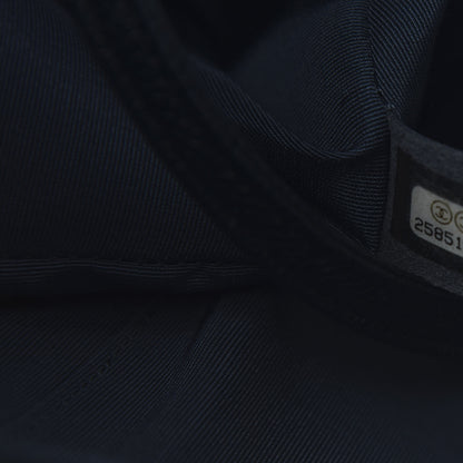 Chanel Metallic Caviar Quilted Large Classic Shopping Tote Dark Blue 9 of 10