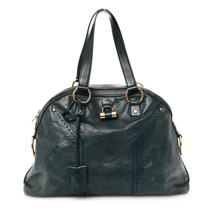 Saint Laurent Calfskin Large Muse Turquoise 1 of 13