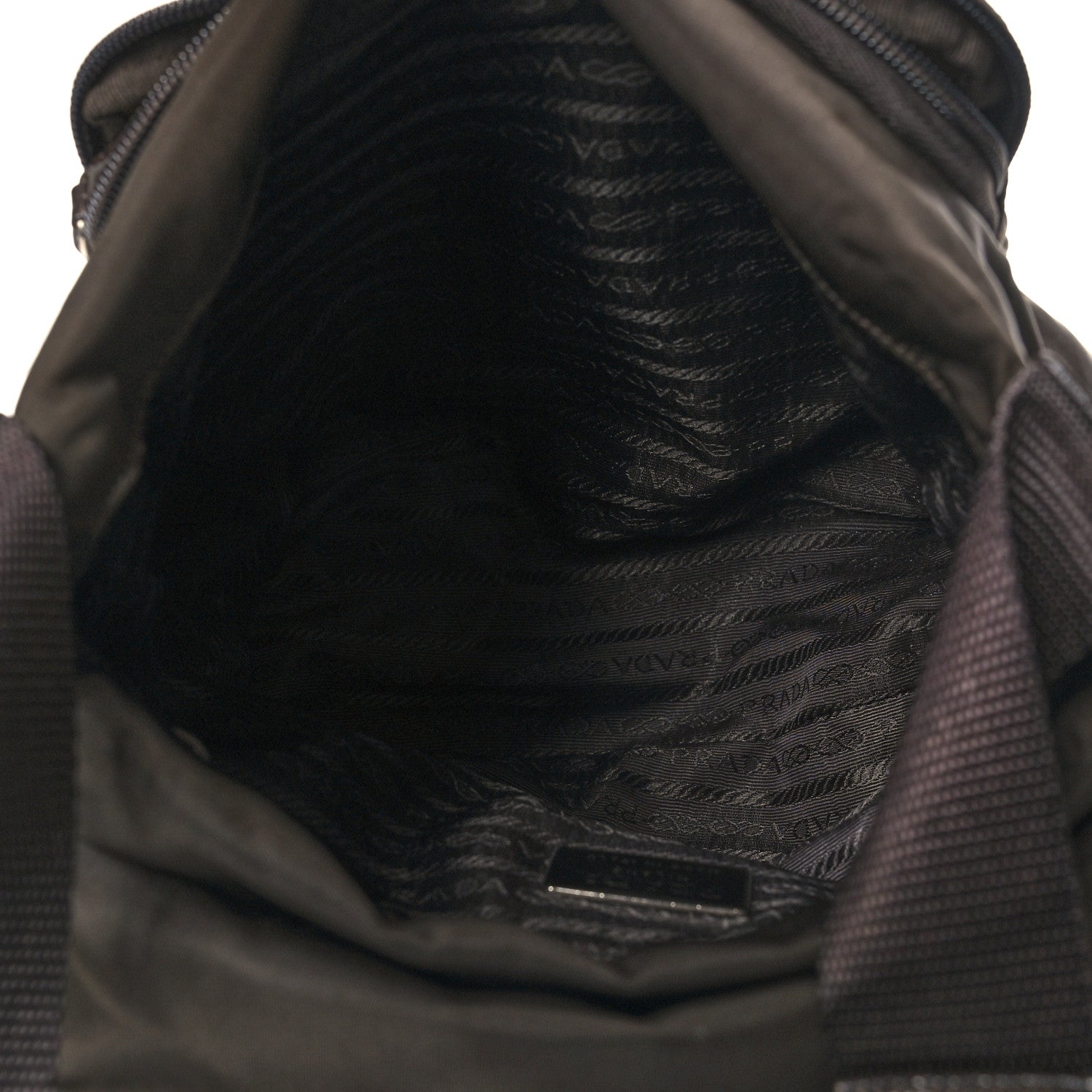 Prada Nylon Vela Saffiano Single Buckle Messenger Shoulder Bag Brown 5 of 10