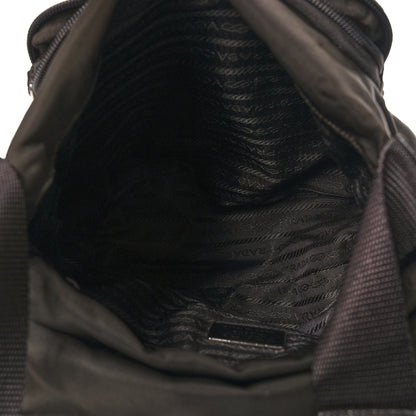 Prada Nylon Vela Saffiano Single Buckle Messenger Shoulder Bag Brown 5 of 10