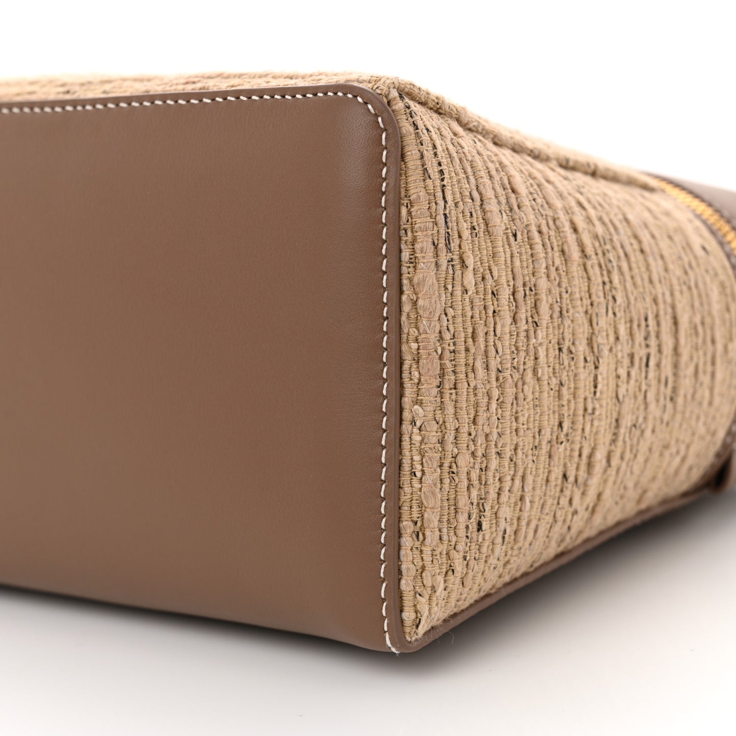 Calfskin Cotton Linen L27 Extra Pocket Bag Natural Light Beige