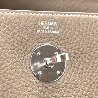 Hermes Taurillon Clemence Lindy 26 Etoupe 6 of 11
