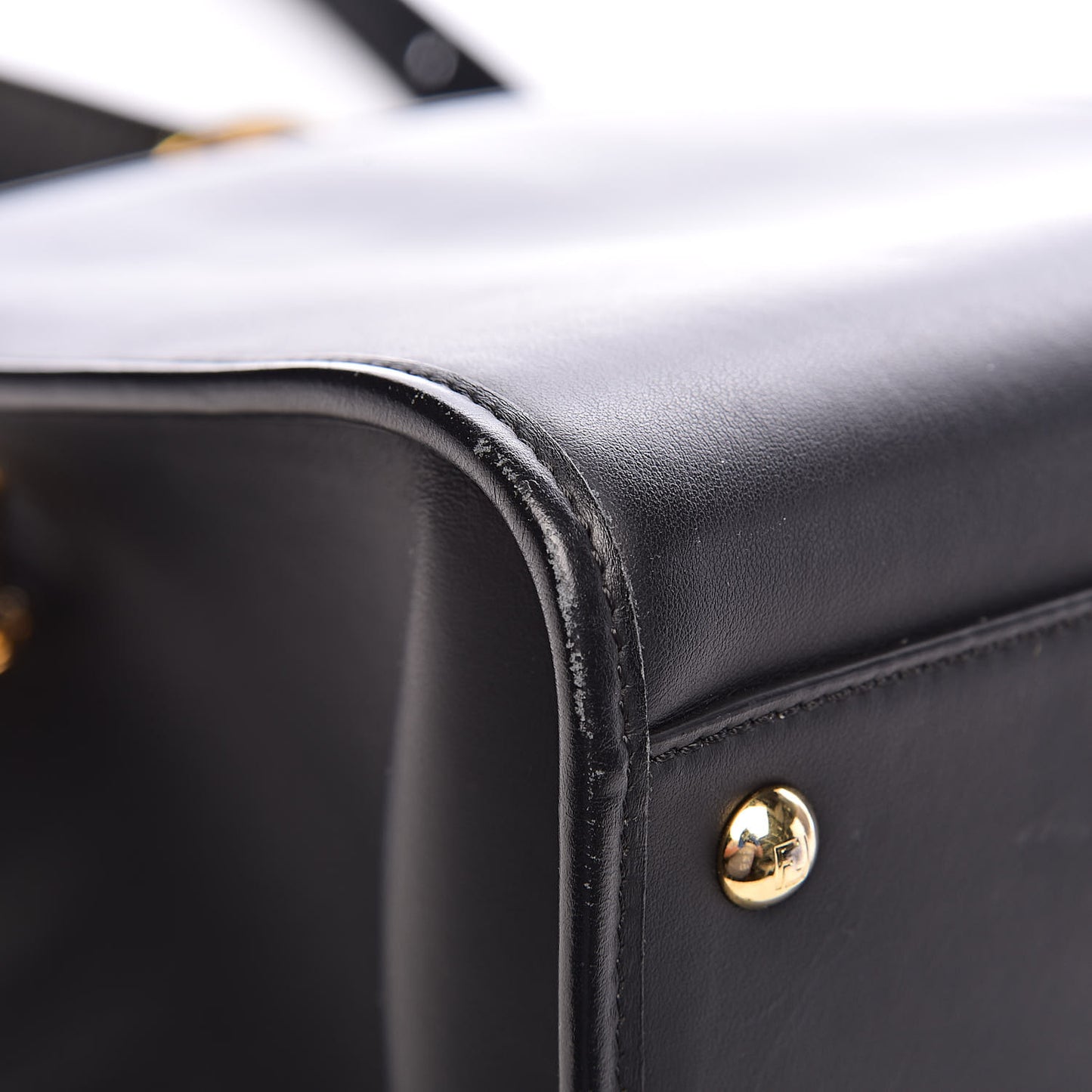 Vitello Century F is Fendi FF 1974 Embossed Small Runaway Satchel Black Maya