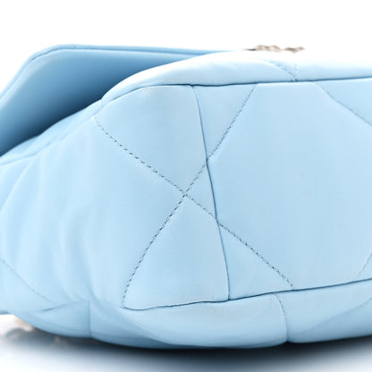Chanel Lambskin Quilted Medium Chanel 19 Flap Light Blue 9 of 11