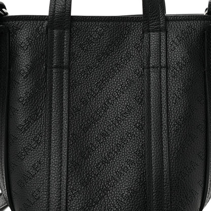 Balenciaga Grained Calfskin Logo Perforated XS Everyday North South Shoulder Tote Bag Black 8 of 10
