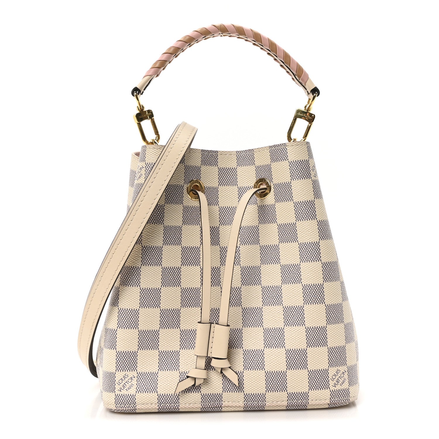 Louis Vuitton Damier Azur Braided Neonoe BB Pink 1 of 11
