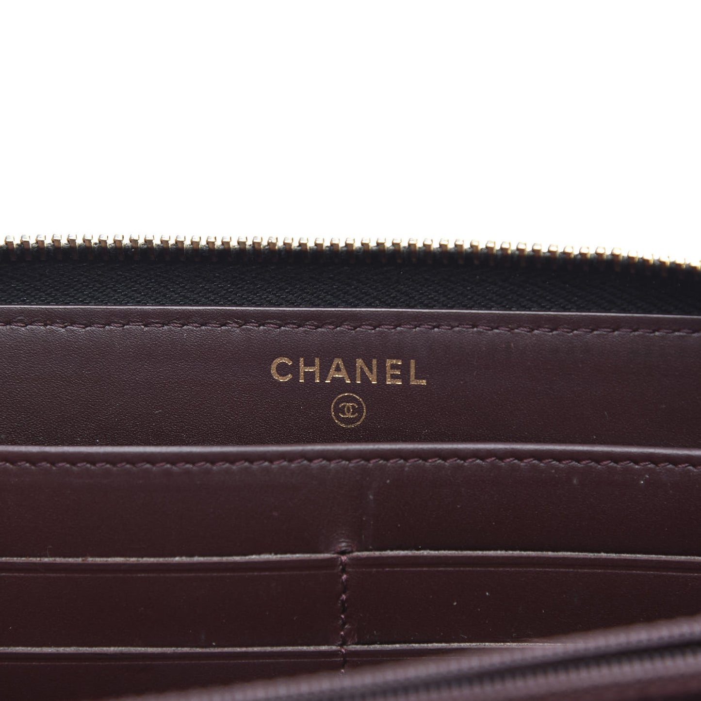 Caviar Quilted Large Gusset Zip Around Wallet Black