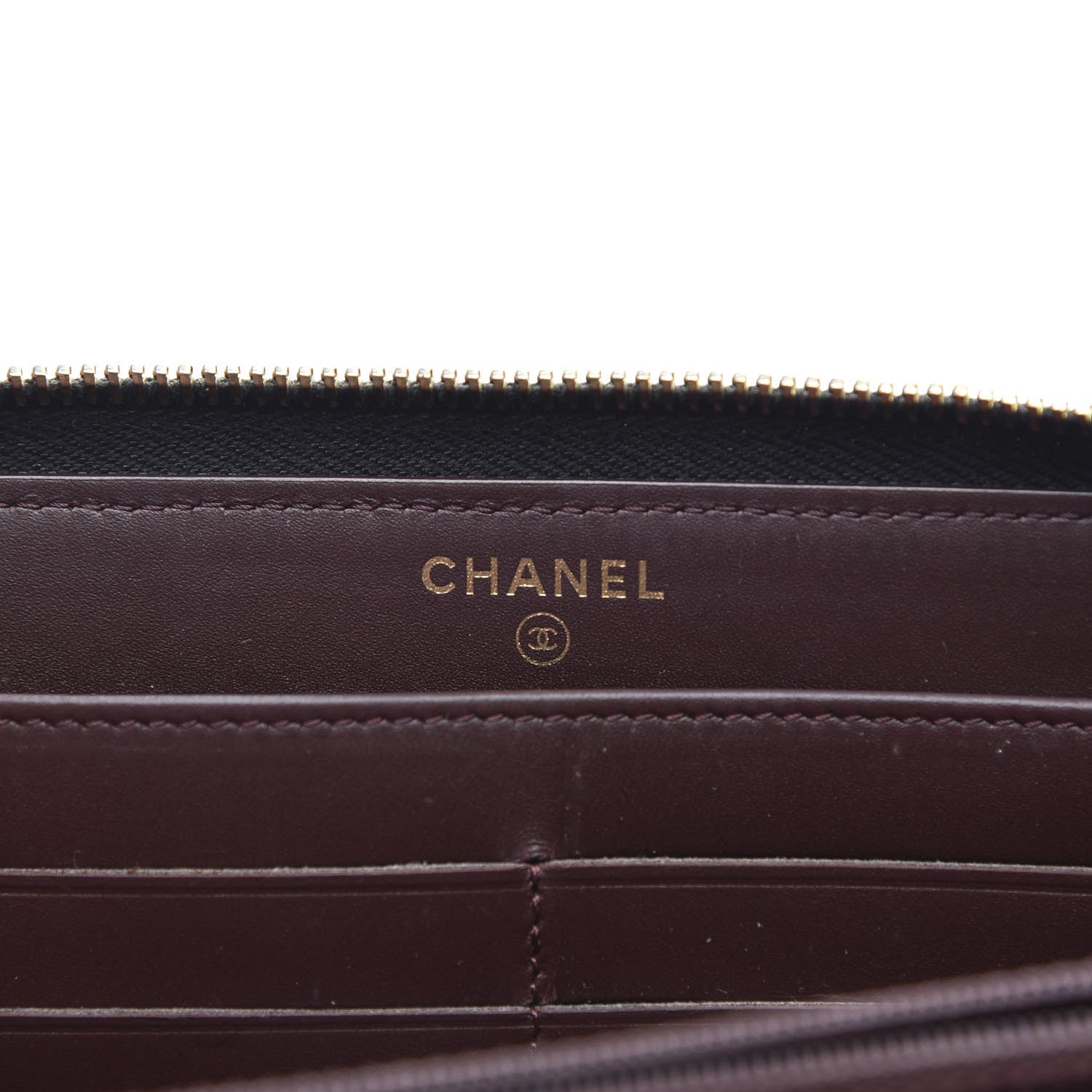 Chanel Caviar Quilted Large Gusset Zip Around Wallet Black 6 of 10