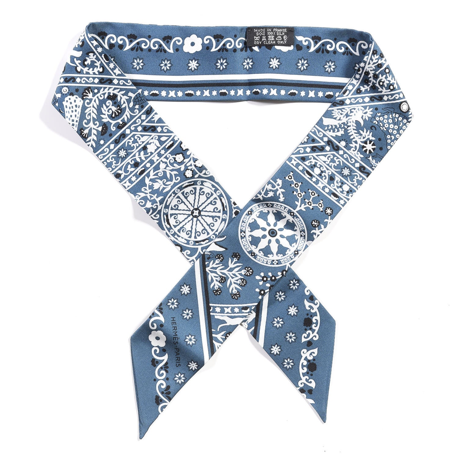Hermes Silk Peuple Du Vent Bandana Twilly 1 of 5