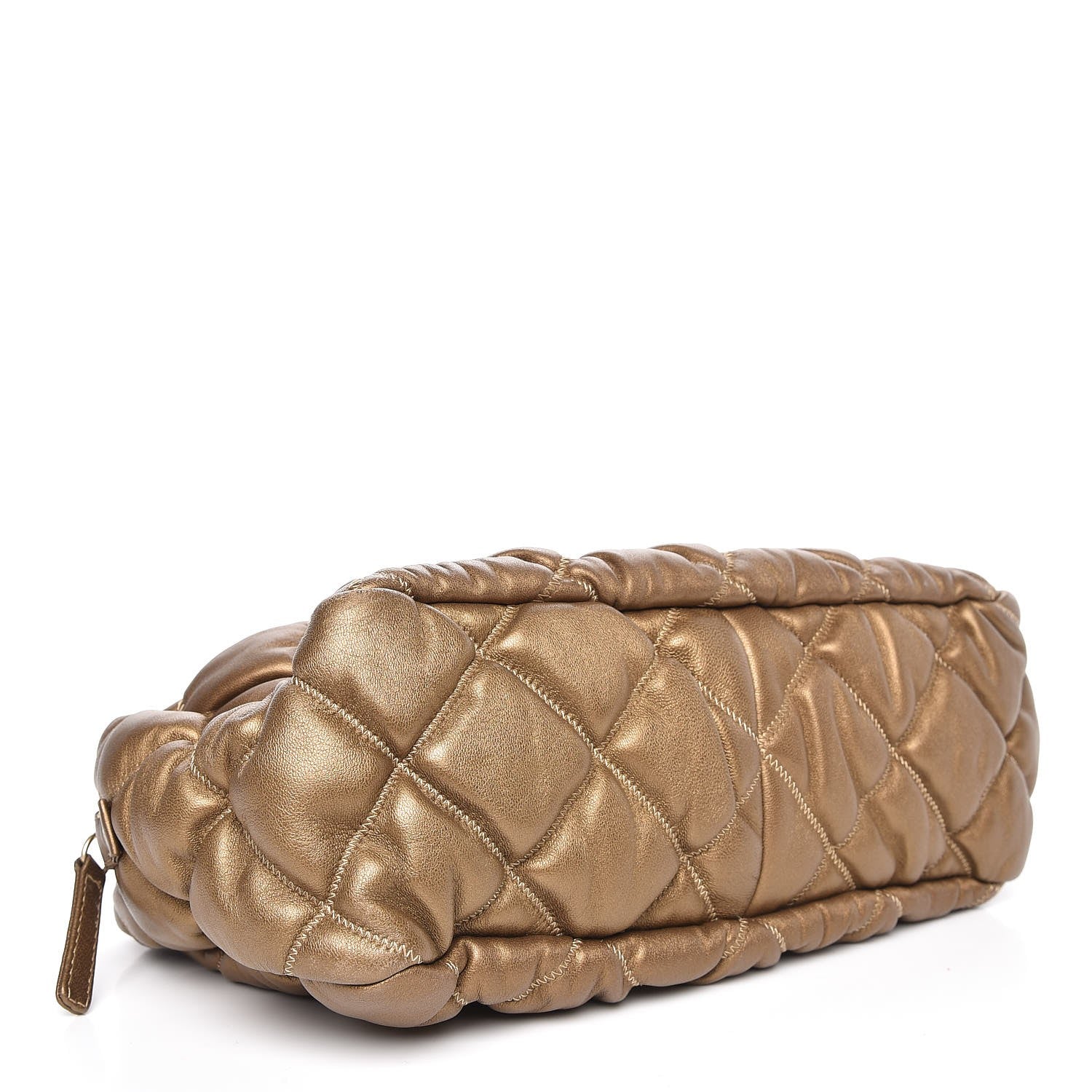 Chanel Metallic Lambskin Bubble Quilt Camera Case Bronze 4 of 7