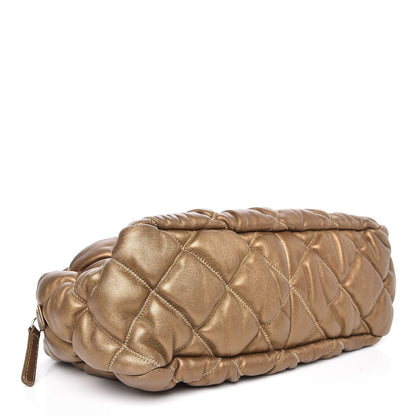 Chanel Metallic Lambskin Bubble Quilt Camera Case Bronze 4 of 7
