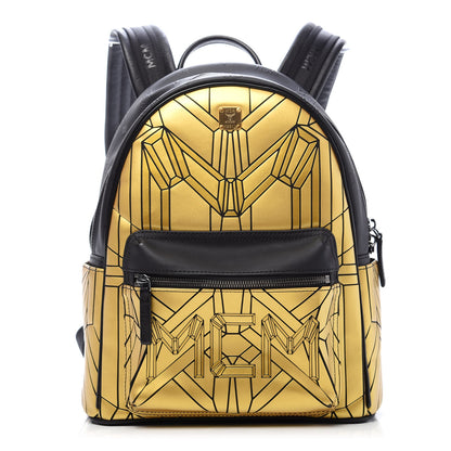 MCM Metallic Calfskin Small Bionic Backpack Gold 1 of 10