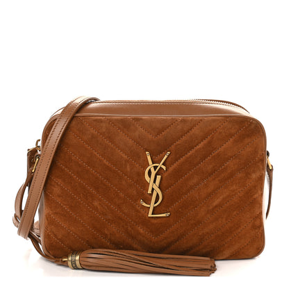Saint Laurent Suede Matelasse Monogram Lou Camera Bag Cinnamon 1 of 7