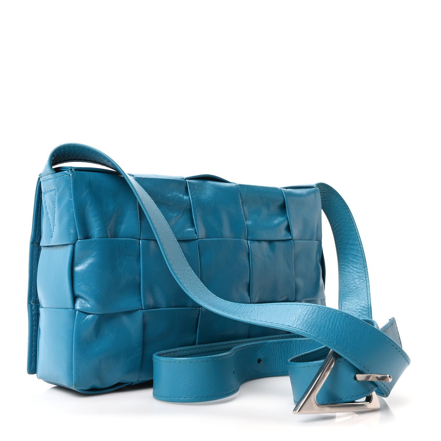 Bottega Veneta Paper Calfskin Maxi Intreccio Cassette Crossbody Bag Blueprint 3 of 10