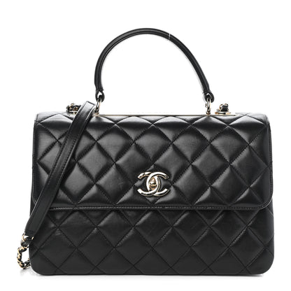 Chanel Lambskin Quilted Medium Trendy CC Flap Dual Handle Bag Black 1 of 4