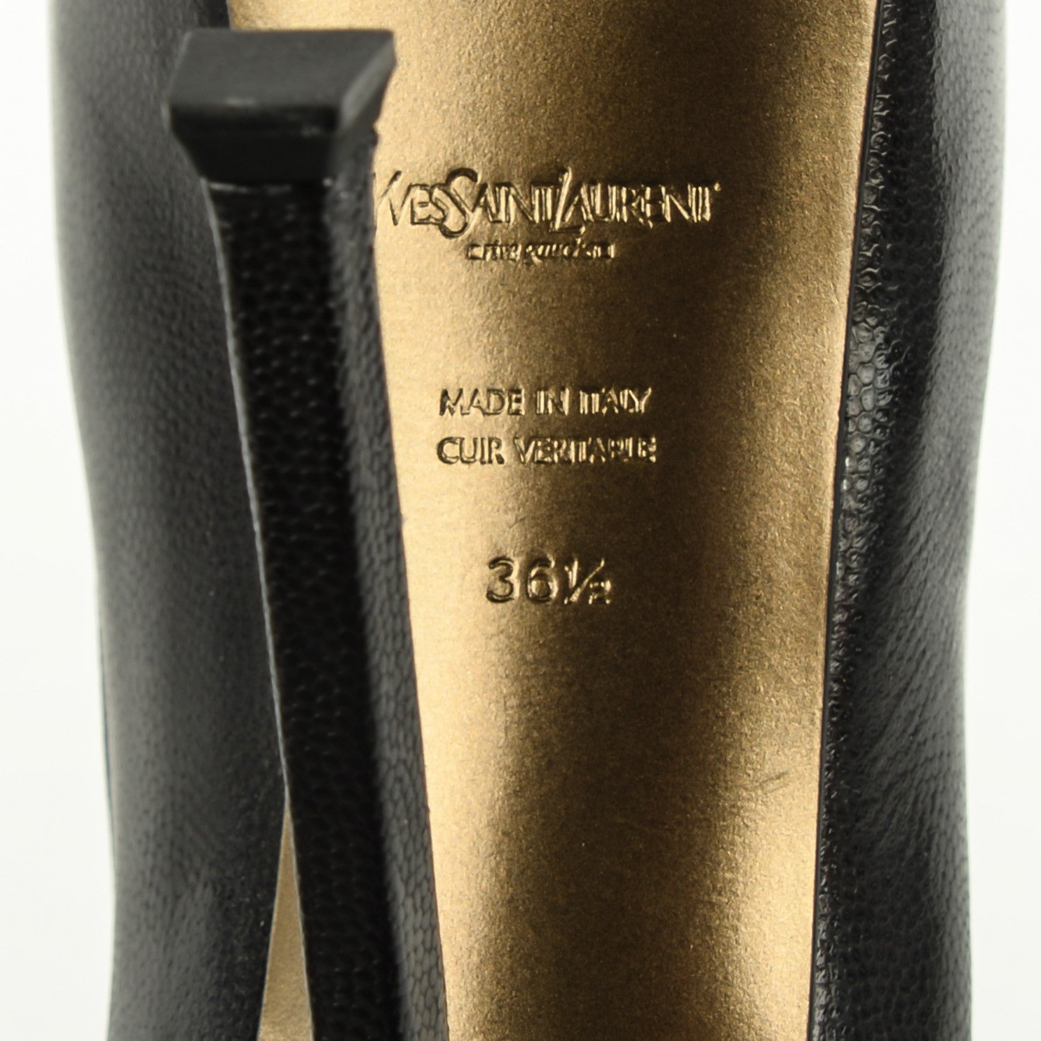 Saint Laurent Vernigolf Tribtoo 105 Platform Pumps 36.5 Black 6 of 8