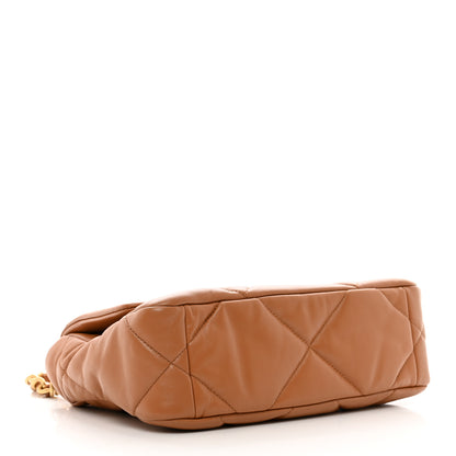 Chanel Lambskin Quilted Medium Chanel 19 Flap Light Brown 4 of 10