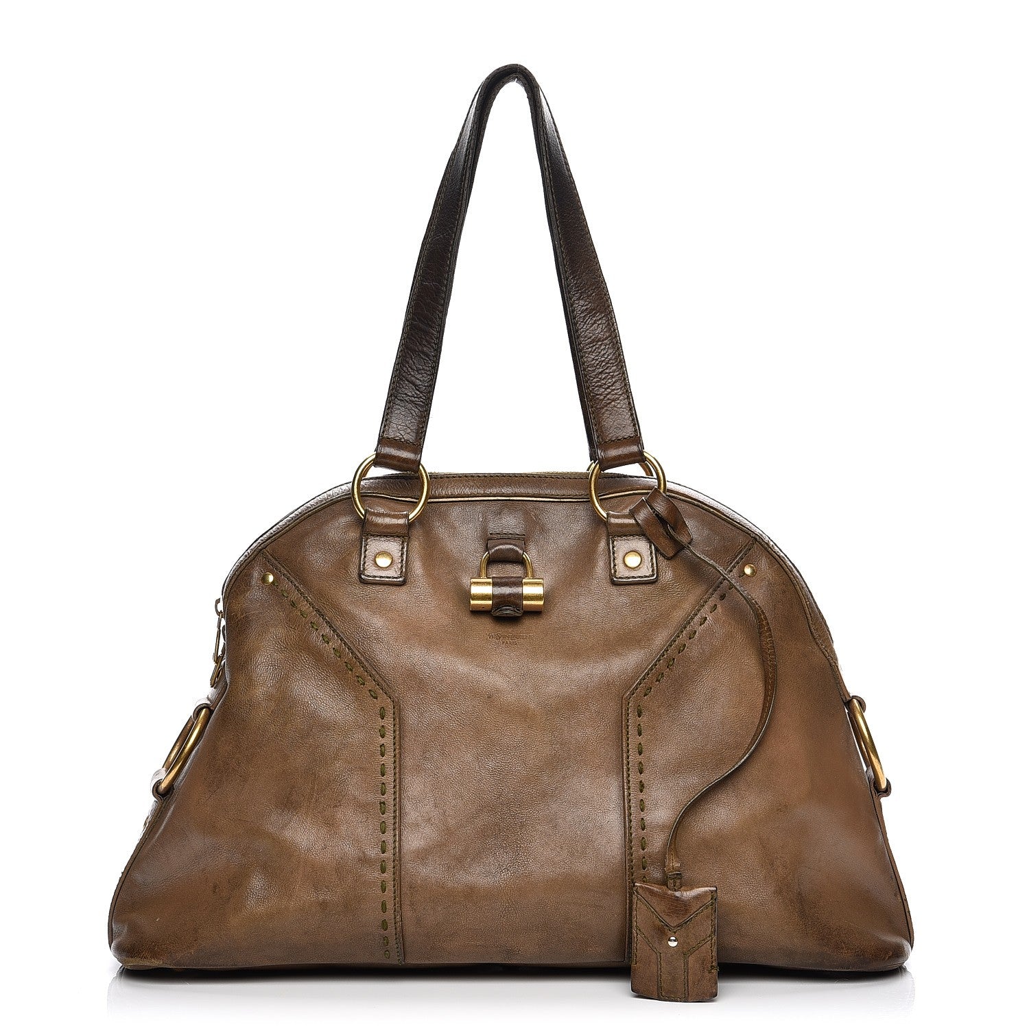 Saint Laurent Calfskin Large Muse Olive 1 of 22