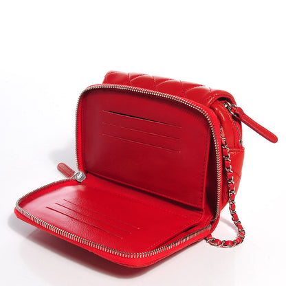 Chanel Lambskin Quilted New Mini Flap Red 7 of 7