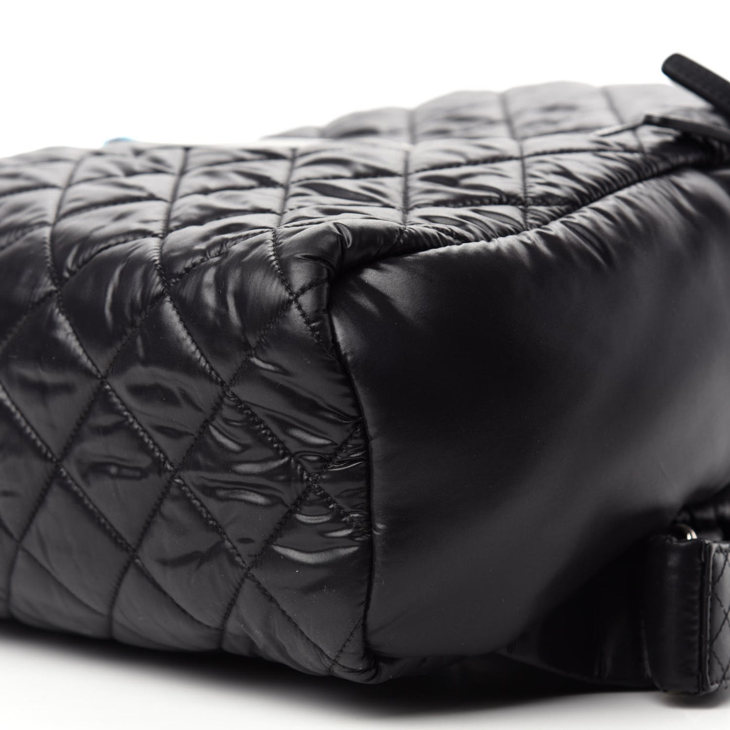 Nylon Quilted Coco Cocoon Backpack Black