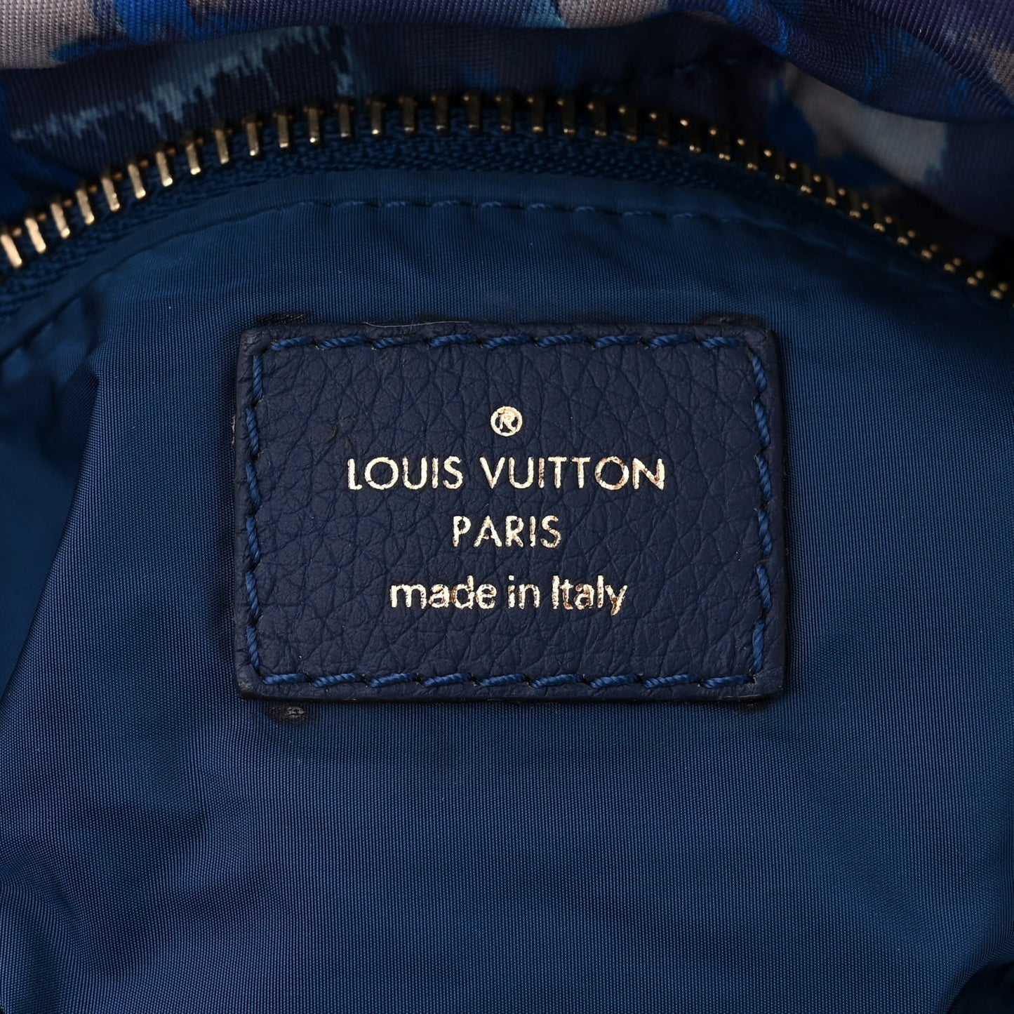 LOUIS VUITTON Nylon Monogram Ikat Noefull MM Grand Blue