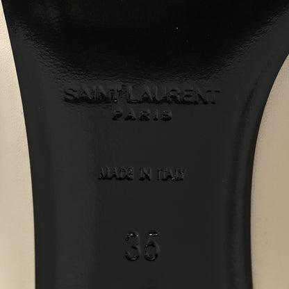 Saint Laurent Calfskin Bow Anais Pumps 35 White 6 of 11
