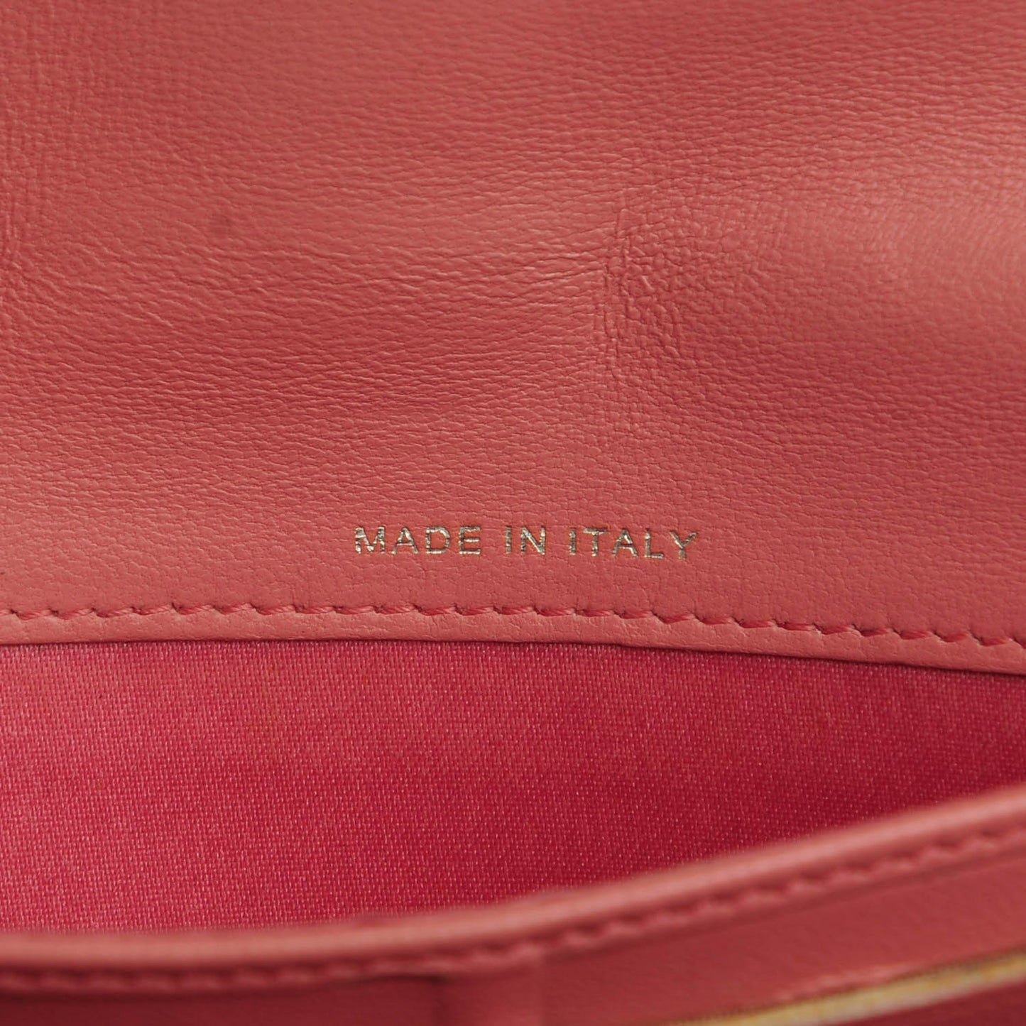 Lambskin Embossed Camellia Large Gusset Flap Wallet Pink