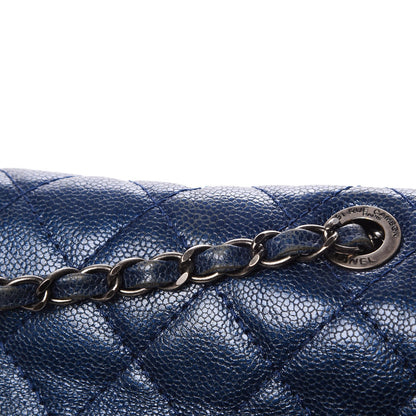 Chanel Iridescent Caviar Quilted Large Chic Flap Blue 13 of 15