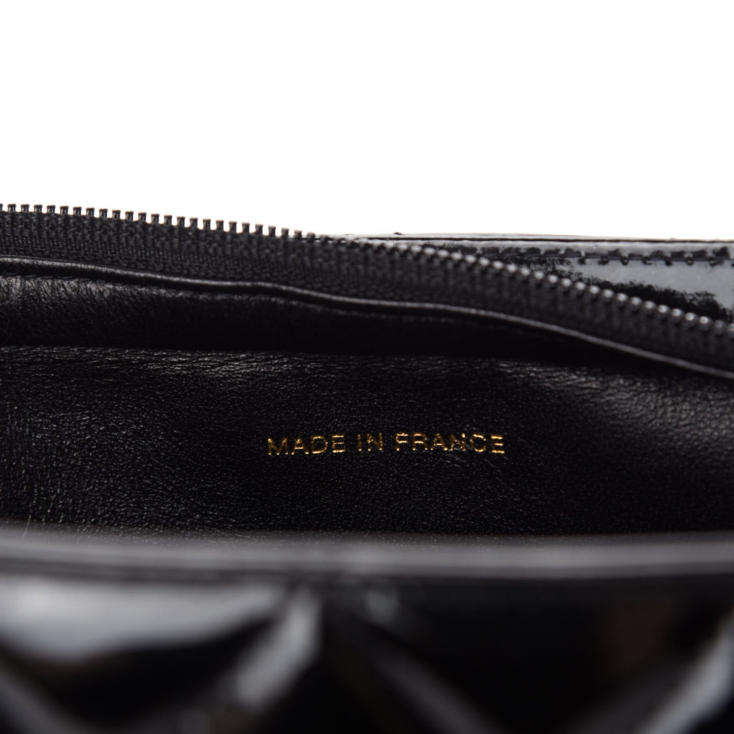 Patent Quilted Tote Black